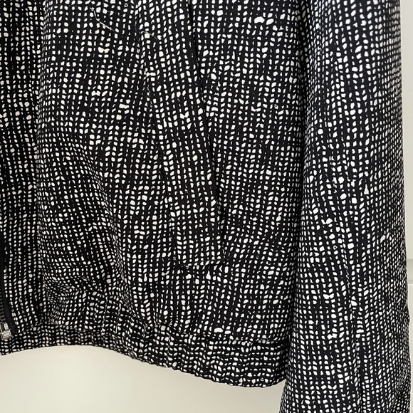 Paraphrase Black & White Zip Up Bomber Jacket M - Picture 4 of 5